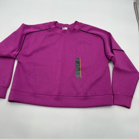 all in motion Tops - All in motion size small pink & black scuba sweatshirt. Sandwash pickleball crew